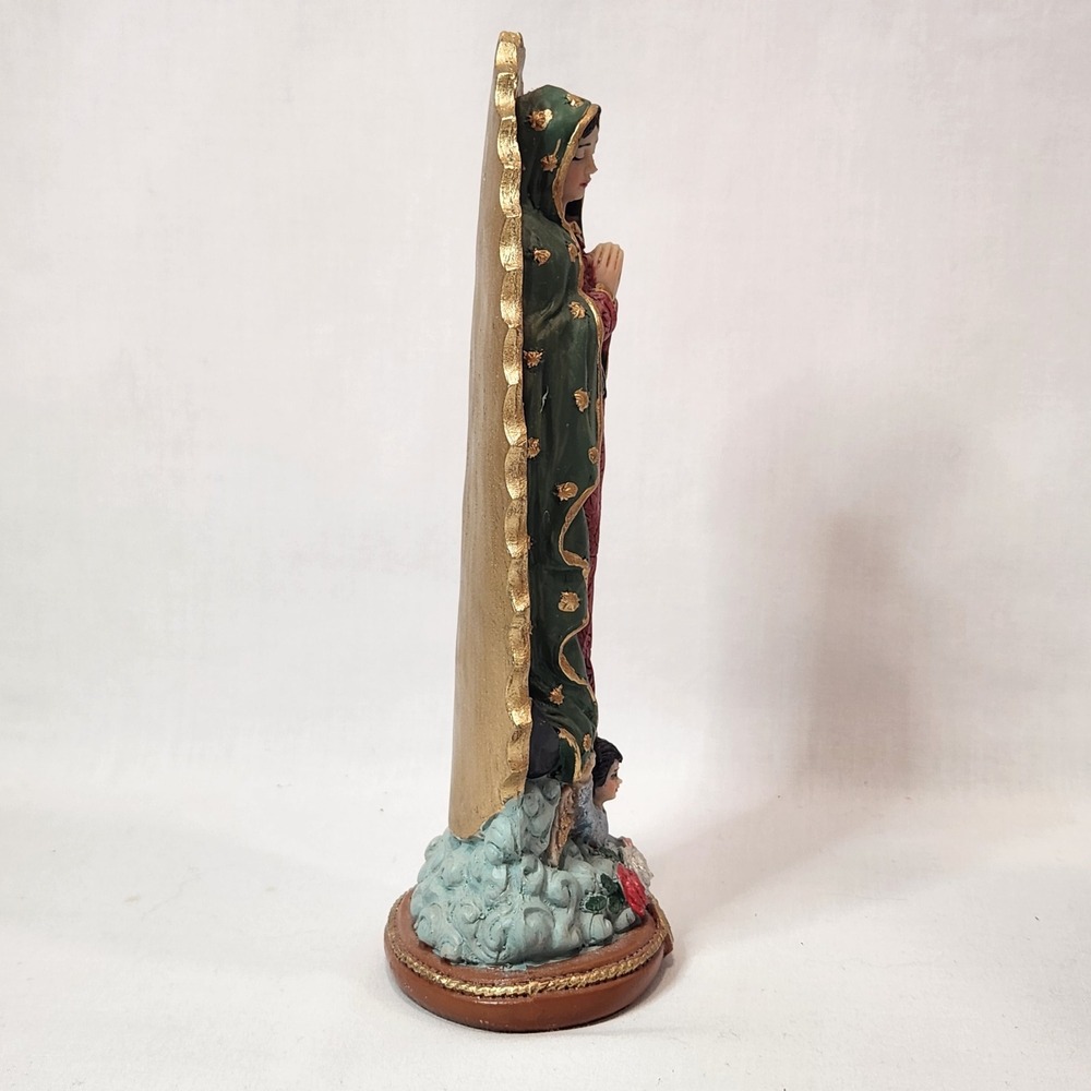 Our Lady of Guadalupe Statue 7.5" Hand Painted Virgin Mary Figurine Ceramic? - Picture 2 of 7